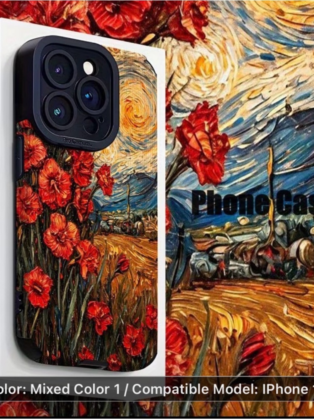 Red Poppy Field Artistic iPhone16 Phone Case